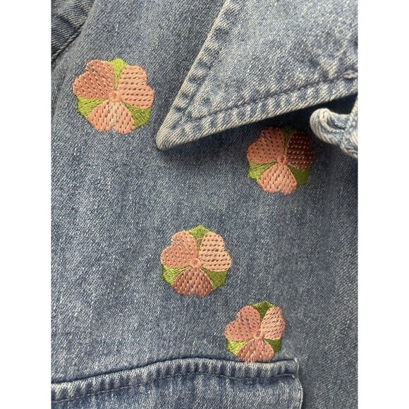 Harve Bernard Women's Blue Denim Button Up Shirt Size Large - Picture 16 of 16